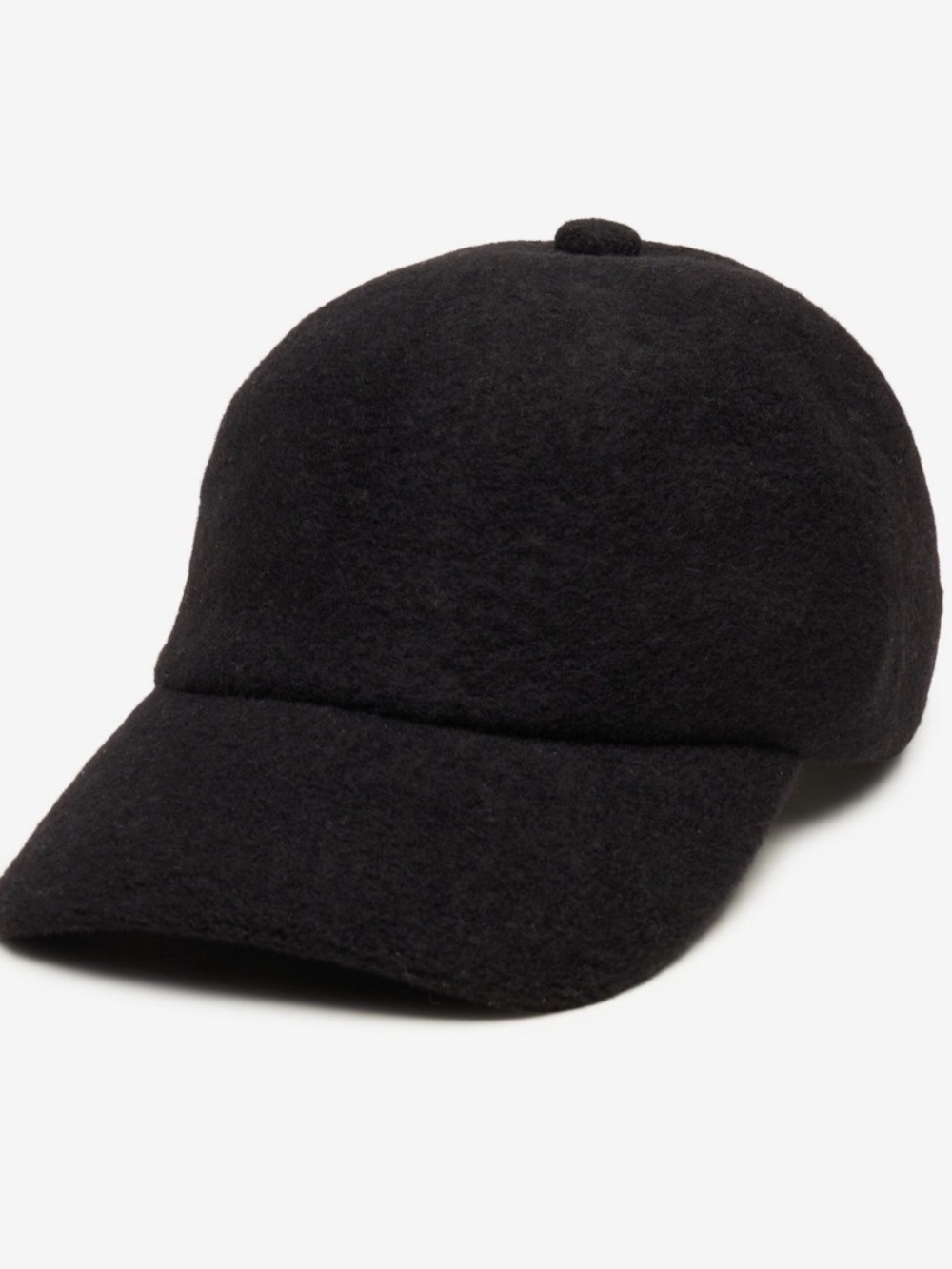 Wyeth Lottie Black Wool Cashmere Dad Cap Packable NEW